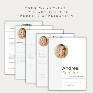 Plantilla de currículum vitae con foto beige Plantilla de currículum vitae profesional Canva CV limpio carta de presentación moderna una página graduado escolar dos páginas inglés