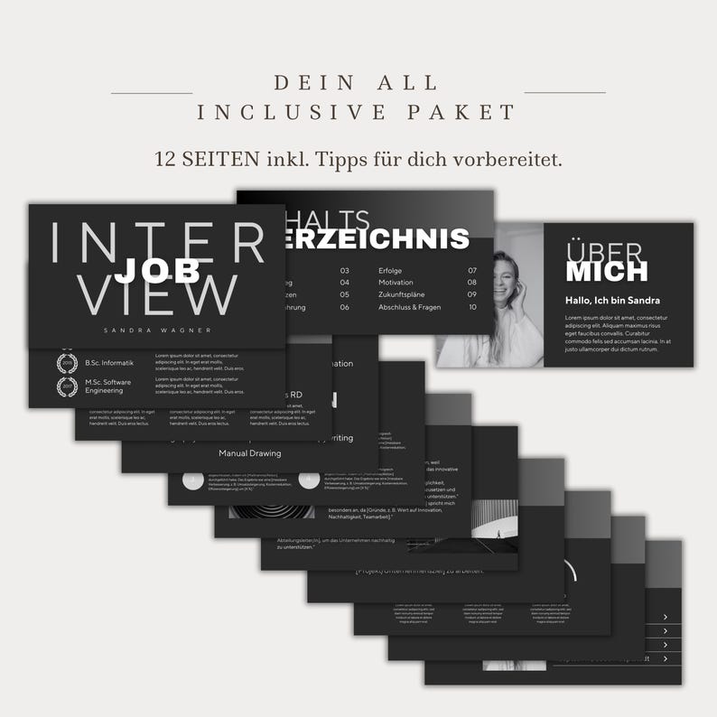 Job Interview Presentation Powerpoint Template Canva Modern Executive ...