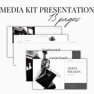 Aanpasbare mediakit presentatiesjabloon 13 pagina's Instagram-influencer UGC Blogger CV-blad Modelset Kaart Canva Social Media-acteur