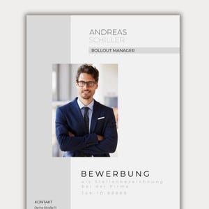 Plantilla de solicitud profesional Plantilla de CV en Word Carta de presentación creativa tabular alemana Hoja de presentación moderna Profesionales Canva