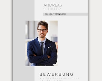 Professionelle Bewerbungsvorlage Word Lebenslauf Vorlage deutsch tabellarisch kreativ Anschreiben modern Deckblatt Professionals Canva