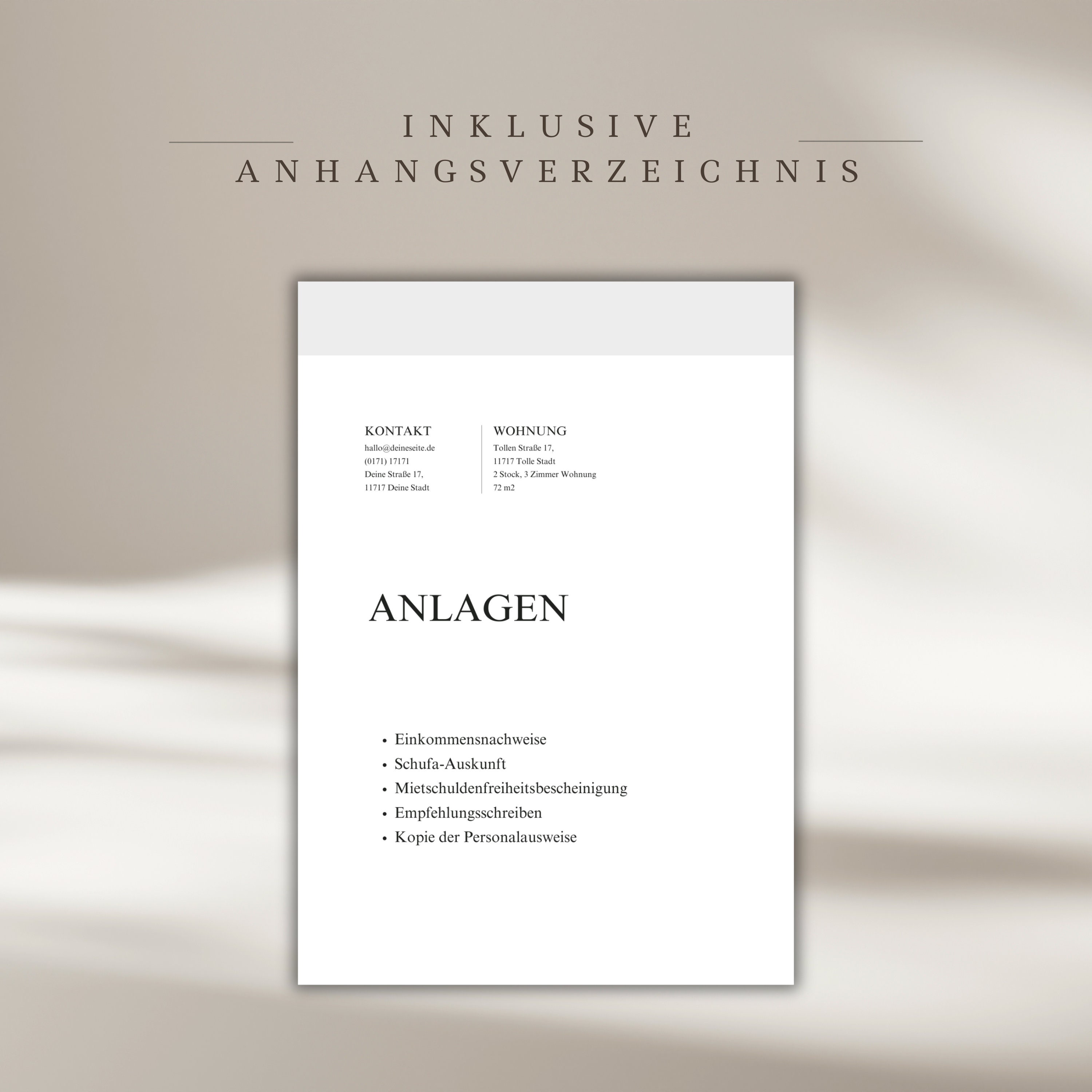 Modern Apartment Application Couple Canva Template Beige Short Profile ...
