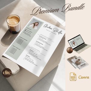 Plantilla de solicitud en alemán Word CV tabular carta de presentación creativa hoja de portada moderna Profesionales Estudiante Presentación en LinkedIn
