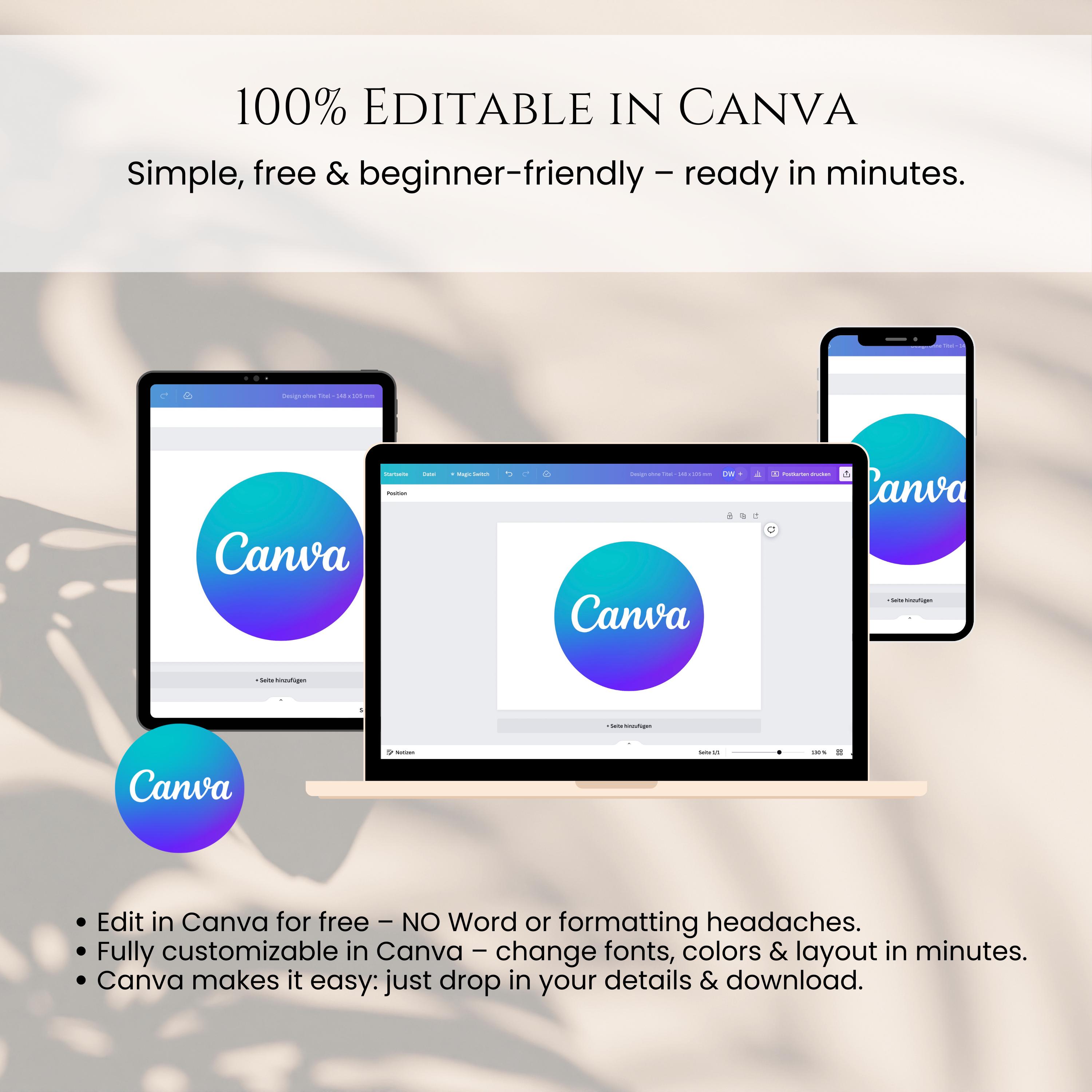 Student Resume Template Canva Editable CV Motivation Letter High School ...