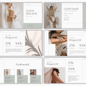 Aanpasbare mediakit presentatiesjabloon 13 pagina's Instagram-influencer UGC Blogger CV-blad Modelset Kaart Canva Social Media-acteur