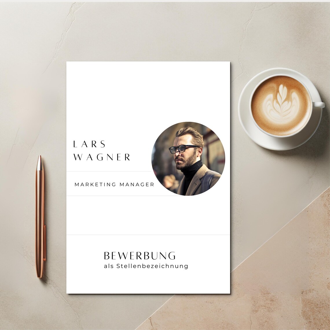 Professional Application Template German CV Application Folder Creative ...