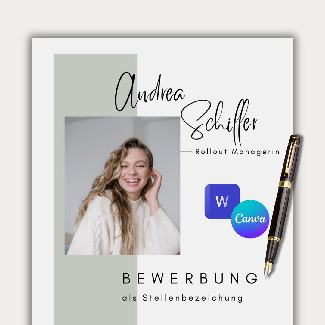 Application Template German CV Tabular Creative Cover Letter Modern ...