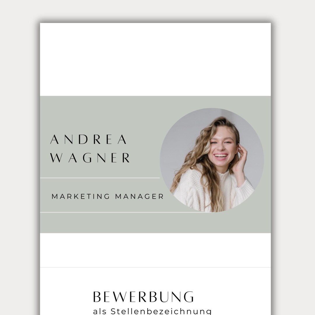 Application Template German CV Tabular Creative Cover Letter Modern ...