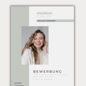 Plantilla de solicitud profesional Plantilla de CV en Word Carta de presentación creativa tabular alemana Hoja de presentación moderna Profesionales Canva