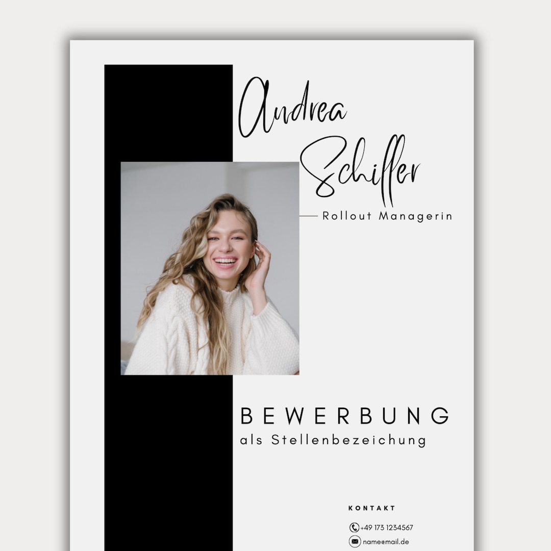 Application Template German CV Tabular Creative Cover Letter Modern ...