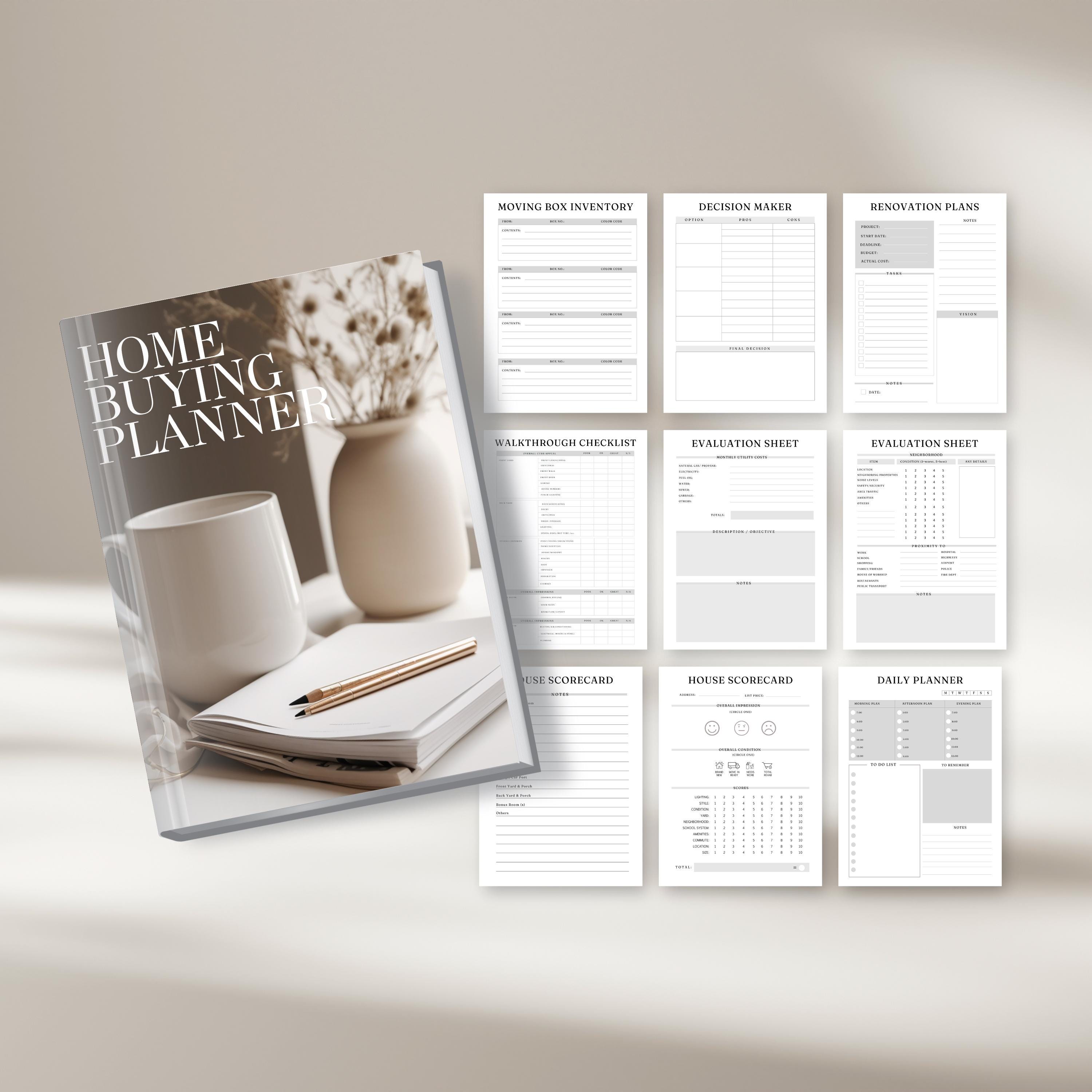 Editable Home Buying Planner A4 US Letter Printable Real Estate ...