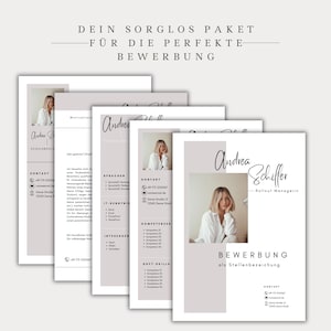 Ansökningsmall för tyskt CV, tabellformat, kreativt personligt brev, modernt försättsblad, yrkesverksamma, student, exempeldesign, Canva bild 9