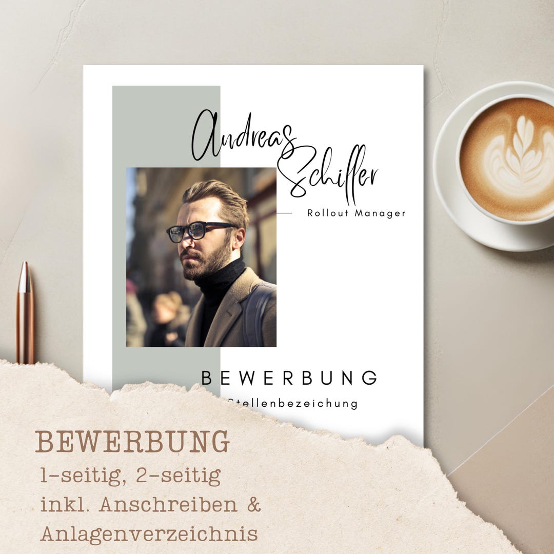 Application Template German CV Tabular Creative Cover Letter Modern ...