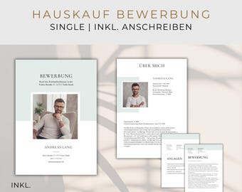 Modern real estate purchase application, single Canva template, apartment purchase short profile, cover letter, house purchase application template, direct download folder