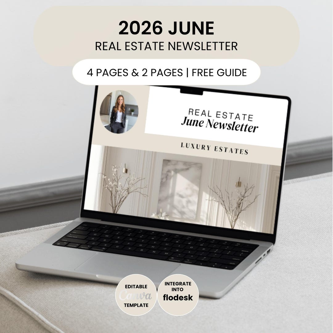 June 2026 Real Estate Newsletter Template Summer Realtor Marketing ...