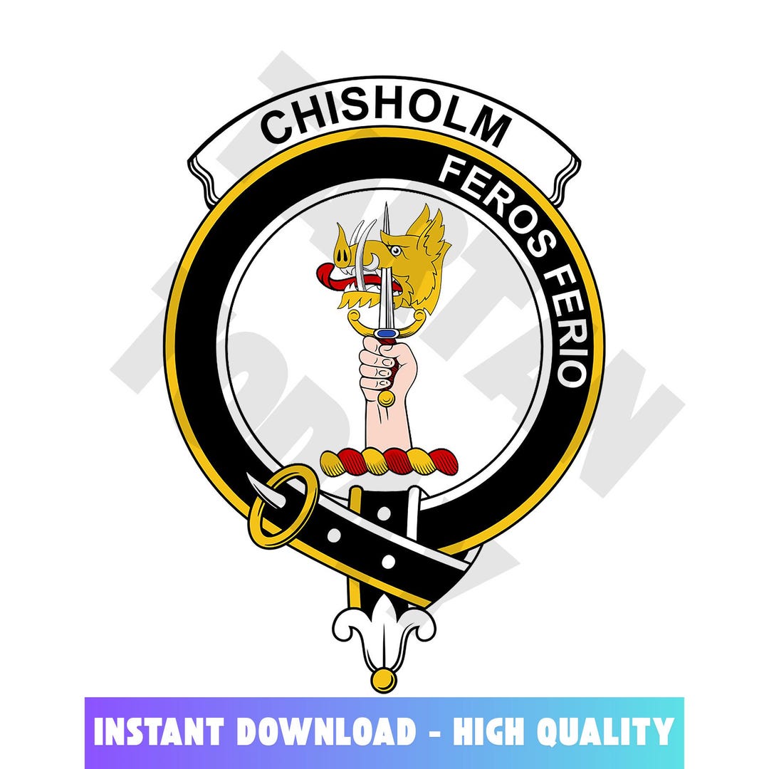 Scottish Tartan Chisholm Hunting Modern Clan Hawaiian Shirt Crest Style main image 1