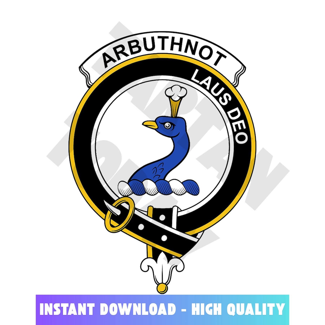 Arbuthnot Modern Tartan Crest Black Garden Flag - Gold Thistle Style main image 1