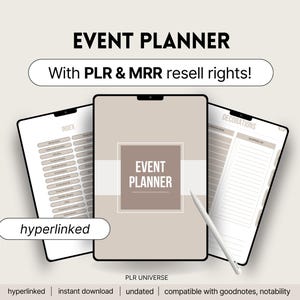 PLR Event Planner, PLR Planners, MRR Digital Planner, Plr Digital Product, Dfy Content, Plr Notebook, Mrr Digital Product, Mrr Canva