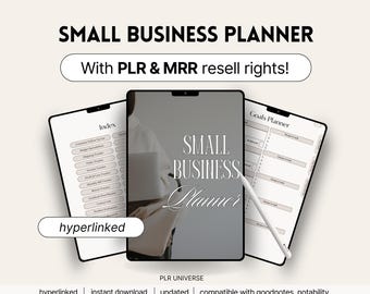 MRR Small Business Planner Master Resell Rights, MRR Editable Canva Digital Planner, PLR Products, Digital Marketing, Dfy, Sell As Your Own
