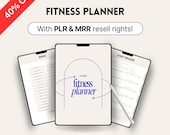 MRR Fitness Planner, Master Resell Rights, MRR Digital Canva Templates, PLR Digital Product, Workout/Exercise Planner, Health & Weight Loss