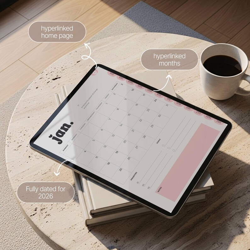 MRR PLR 2026 Planner, Aesthetic Editable Digital Canva Planner Template, Master Resell Rights, Mrr Digital Products to Resell, PLR Journal image 2