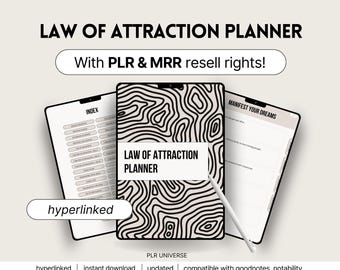 PLR LOA Planner, PLR Planner Canva, Mrr Digital Planner, Plr Digital Product, Plr Notebook Plr Journal Master Resell Rights Dfy Products