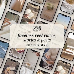 220 MRR Reels | Reels Bundle | PLR Digital Product | Private Label Rights | Master Resell Rights | Instagram Reels | Reels Template | dfy