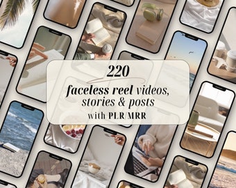 220 MRR Reels | Reels Bundle | PLR Digital Product | Private Label Rights | Master Resell Rights | Instagram Reels | Reels Template | dfy