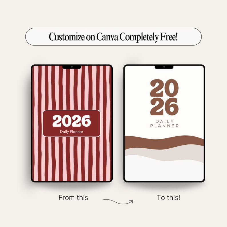 MRR PLR 2026 Planner, Aesthetic Editable Digital Canva Planner Template, Master Resell Rights, Mrr Digital Products to Resell, PLR Journal image 7