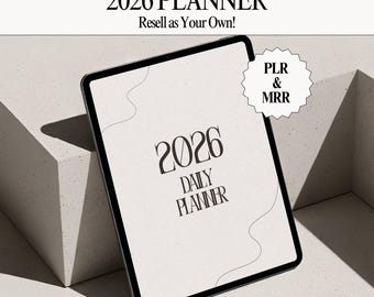 MRR PLR 2026 Planner, Aesthetic Editable Digital Canva Planner Template, Master Resell Rights, Mrr Digital Products to Resell, PLR Journal