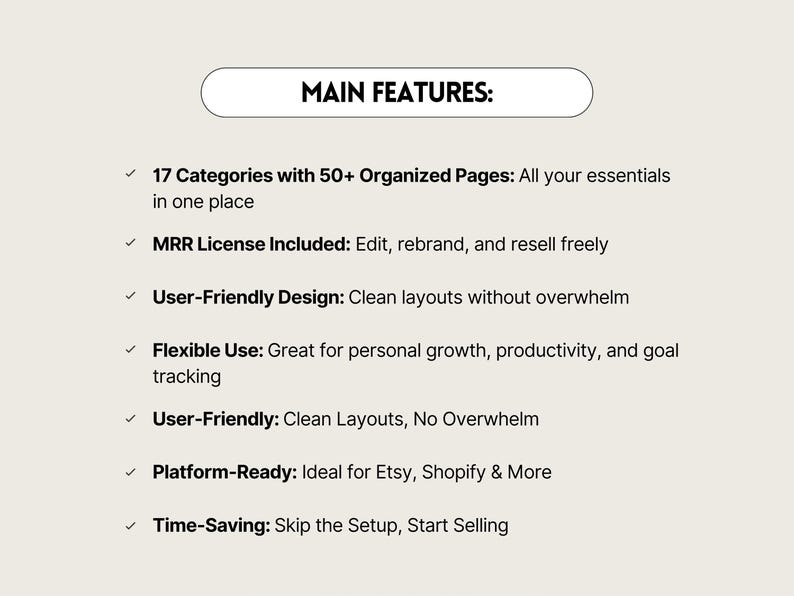 MRR The Ultimate Notion Planner Template, Master Resell Rights, PLR Digital Products, Notion Life Planner, Aesthetic Notion Planner, DFY image 5