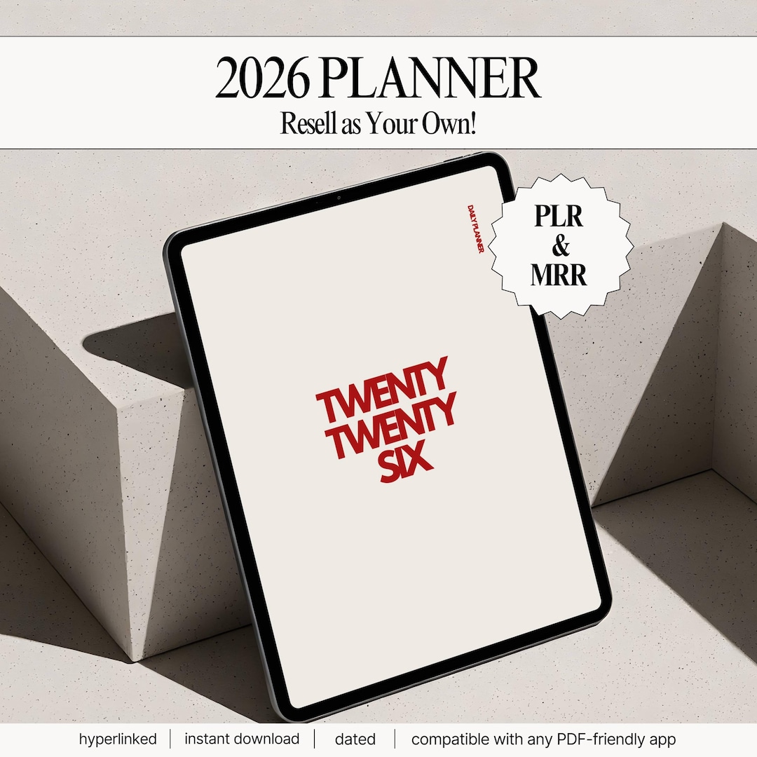 MRR PLR 2026 Planner, Aesthetic Editable Digital Canva Planner Template ...
