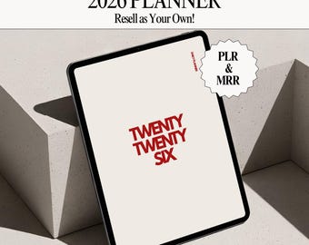 MRR PLR 2026 Planner, Aesthetic Editable Digital Canva Planner Template, Master Resell Rights, Mrr Digital Products to Resell, PLR Journal