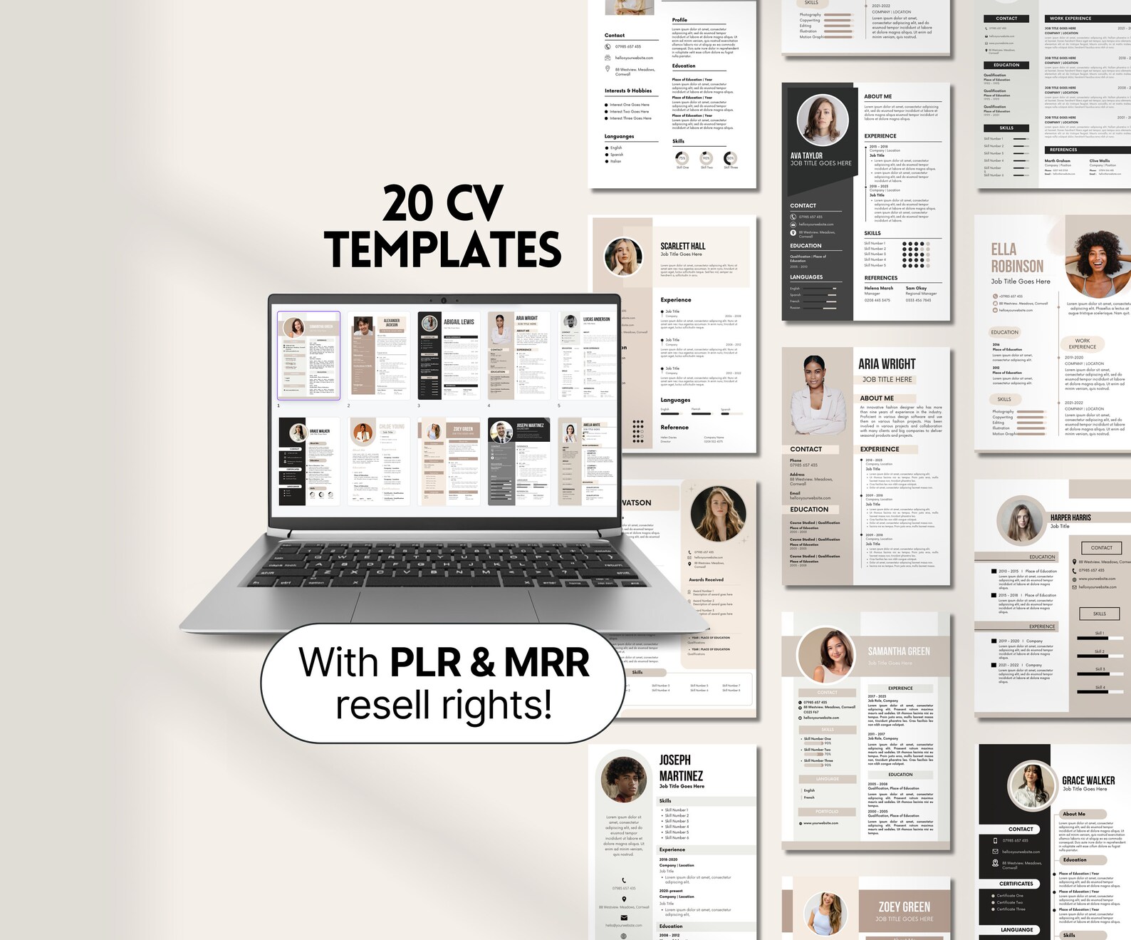 PLR CV Bundle, CV Resume Template, Cv Template Professional, Cv ...