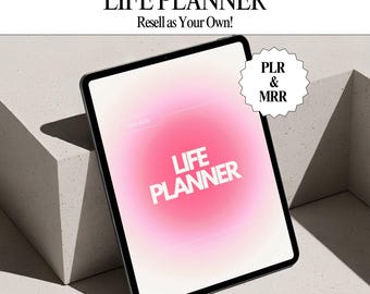 MRR PLR Daily Life Planner, Aesthetic Editable Digital Canva Template, Master Resell Rights, Digital Products to Resell, PLR Daily Journal