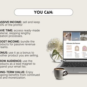 MRR The Ultimate Notion Planner Template, Master Resell Rights, PLR Digital Products, Notion Life Planner, Aesthetic Notion Planner, DFY image 3