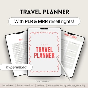 PLR Travel Planner, PLR Planners, MRR Digital Planner, Plr Digital Product, Dfy Content, Plr Notebook, Mrr Digital Product, Mrr Canva