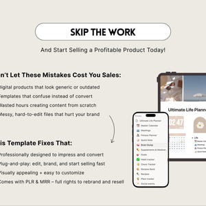 MRR The Ultimate Notion Planner Template, Master Resell Rights, PLR Digital Products, Notion Life Planner, Aesthetic Notion Planner, DFY image 6