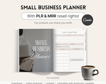 MRR Small Business Planner Master Resell Rights, MRR Editable Canva Digital Planner, PLR Products, Digital Marketing, Dfy, Sell As Your Own