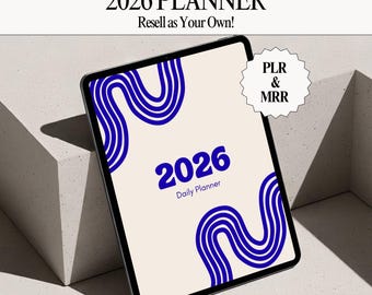 MRR PLR 2026 Planner, Aesthetic Editable Digital Canva Planner Template, Master Resell Rights, Mrr Digital Products to Resell, PLR Journal