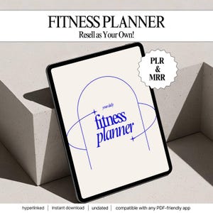 Planer fitness MRR, prawa do odsprzedaży, cyfrowe szablony Canva MRR, produkt cyfrowy PLR, planer treningów/ćwiczeń, zdrowie i utrata wagi