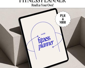 MRR Fitness Planner, Master Resell Rights, MRR Digital Canva Templates, PLR Digital Product, Workout/Exercise Planner, Health & Weight Loss
