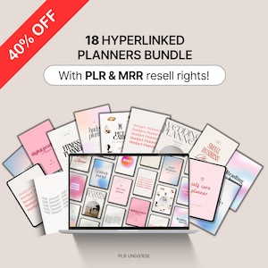Planificadores PLR, Paquete de productos digitales DFY, Paquetes PLR, Planificador PLR Canva, Diario PLR, Cuaderno PLR con derechos de reventa maestra, Planificador digital Mrr