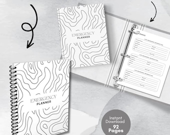 DIGITAL EMERGENCY PLANNER | Instant Download | Family Emergency Binder | Printable Preparedness Kit