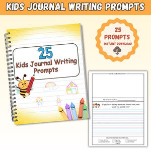Kids Journaling Writing Prompts | Writing Prompts | Kids mindfulness | Writing practice | Kids Journal
