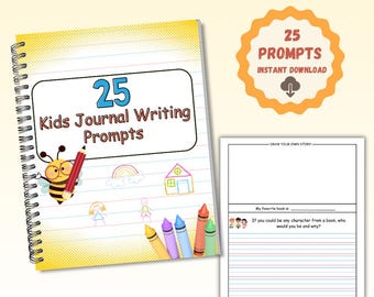 Schrijfinstructies voor kinderen in een dagboek | Schrijfinstructies | Mindfulness voor kinderen | Schrijfoefening | Kinderdagboek
