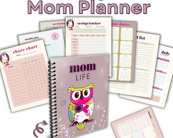 Drukke moederplanner | Ongedateerde afdrukbare planner voor moeders | Dagelijkse, wekelijkse en maandelijkse pagina's | Directe digitale download