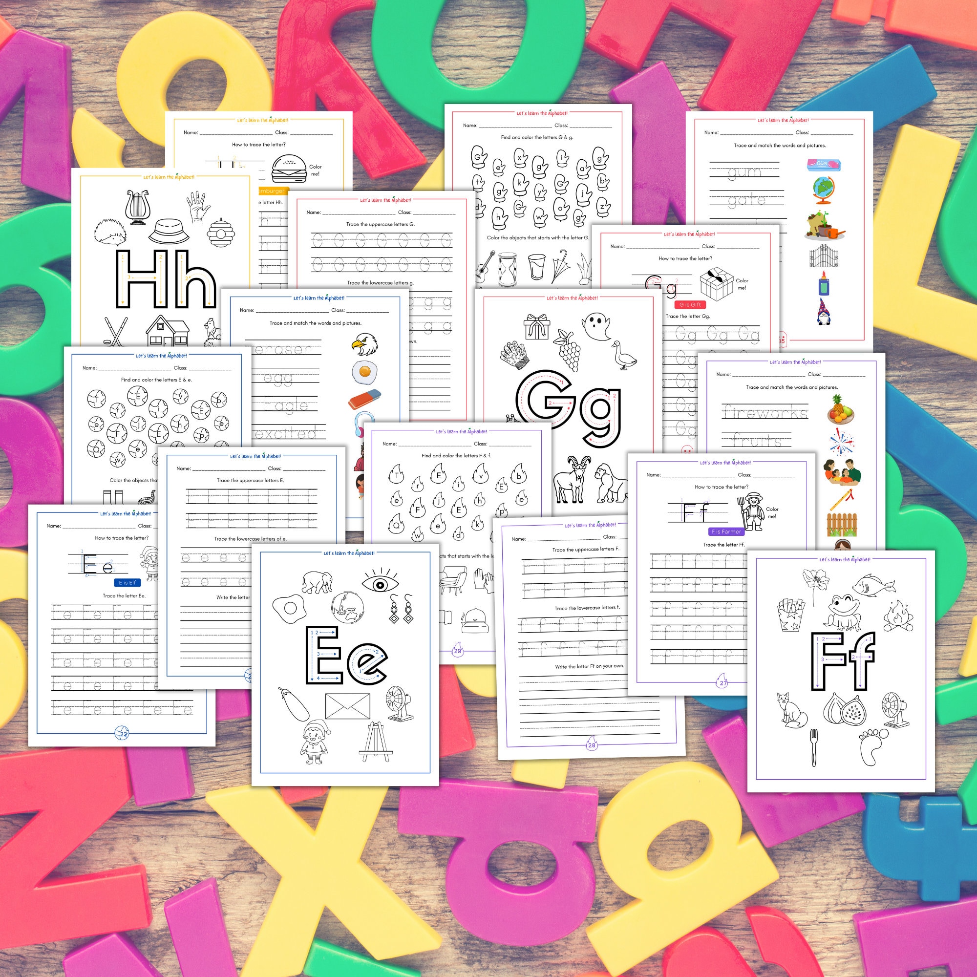 Alphabet ABC Printables, Handwriting Practice, Tracing Worksheets, ABC ...