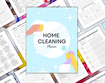 Cleaning Checklist | Cleaning Schedule | Cleaning Planner | Spring Cleaning | Cleaning List | Printable cleaning schedule | House cleaning