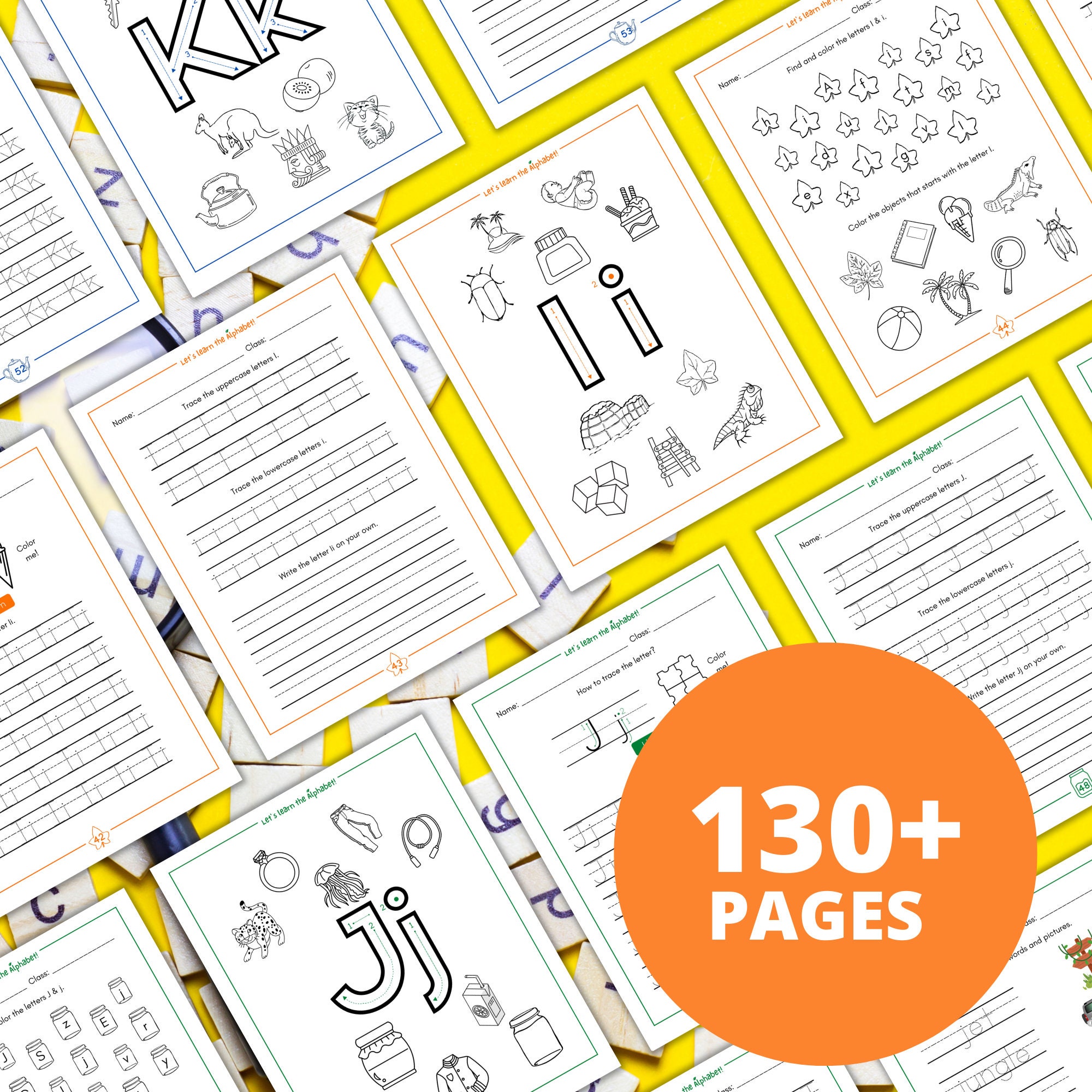 Alphabet ABC Printables, Handwriting Practice, Tracing Worksheets, ABC ...